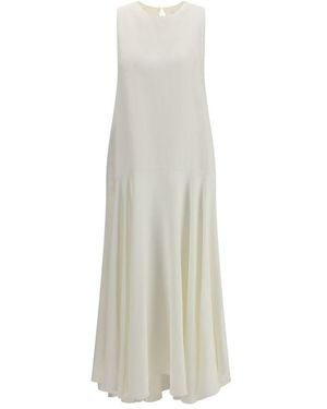 P.A.R.O.S.H. White Linen Casual Dress