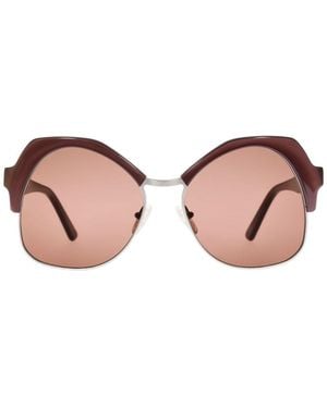 Andy Wolf Metal & Plastic Sunglasses - Brown
