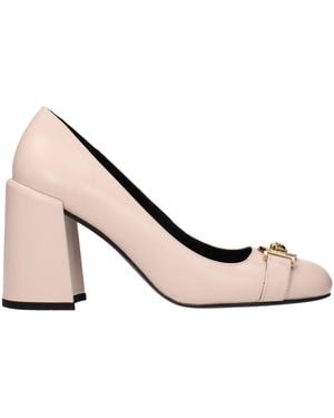 Versace Pink Leather High Heel Pumps