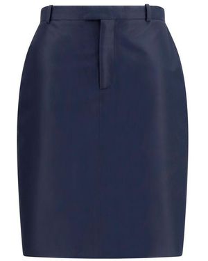 Gucci Blue Silk Skirt
