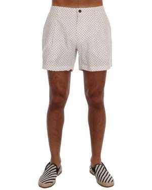 Dolce & Gabbana White Polyester Short And Mini Shorts