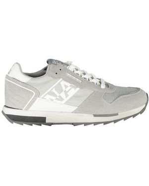 Napapijri Gray Polyester Men Sneaker - White
