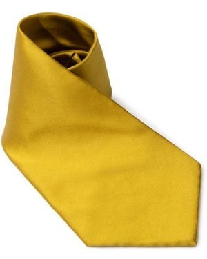 Dolce & Gabbana Solid Silk Necktie - Yellow