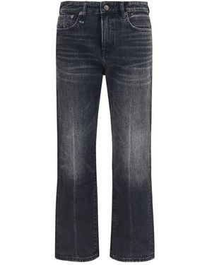 R13 Black Cotton Boyfriend Jeans - Blue