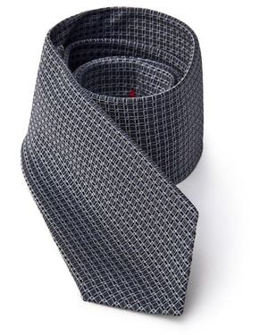 Jil Sander Gray Silk Tie - Blue