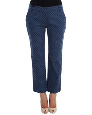 Dolce & Gabbana Polka Dotted Stretch Capri Jeans - Blue