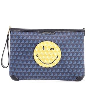 Anya Hindmarch I Am A Plastic Bag Eyes Pochette - Blue