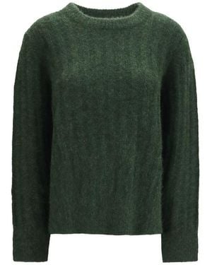 Allude Bicolor Cashmere Sweater - Green