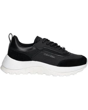 Calvin Klein Black Leather Athletic Sneakers
