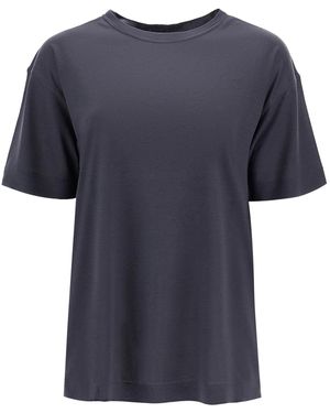 Lemaire Silk Crewneck T-Shirt - Black