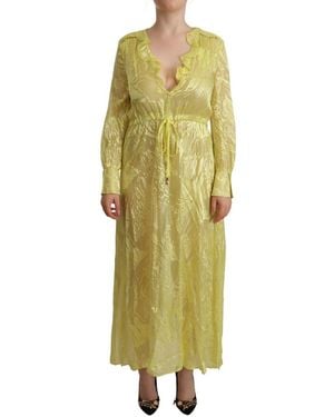 Patrizia Pepe Sunshine Silk Blend Maxi Dres - Yellow