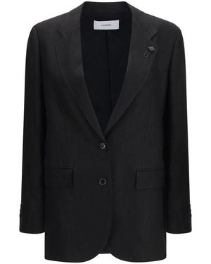 Lardini Black Linen Blazer