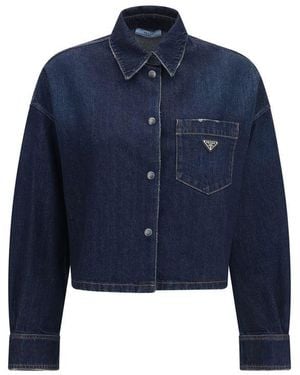 Prada Blue Cotton Denim Jacket