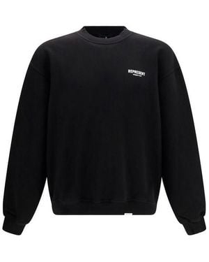 Represent Black Cotton Sweatshirt