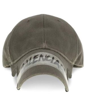 Balenciaga Bicolor Cotton Cap (baseball Hat) - Green
