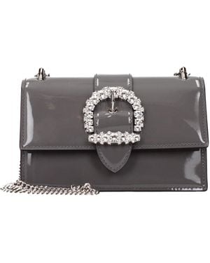 Jimmy Choo Grey Leather Shoulder Bag