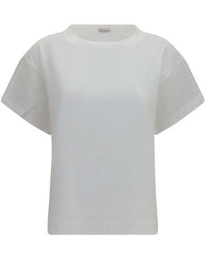 Brunello Cucinelli White Cotton T - Grey