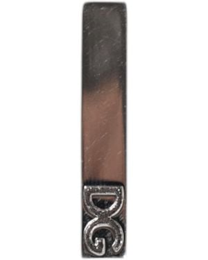 Dolce & Gabbana Tone Brass Logo Branded Tie Clip Bar - Metallic