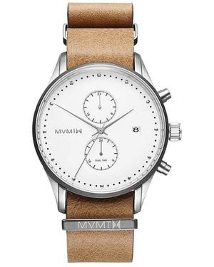 MVMT Leather Dress Watch - Metallic