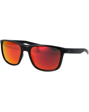 Nike Black Plastic Sunglasses - Red