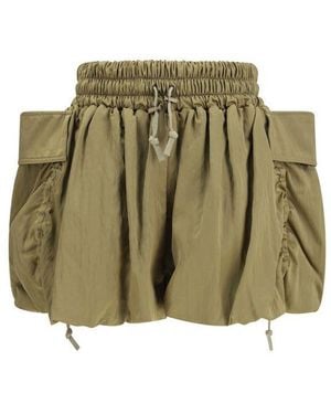 Balmain Bicolor Viscose Bermuda Shorts - Green