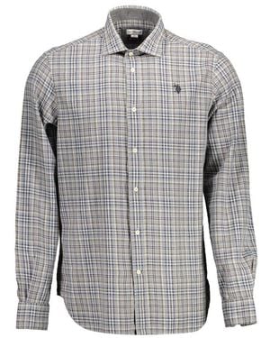 U.S. POLO ASSN. Grey Cotton Men Shirt