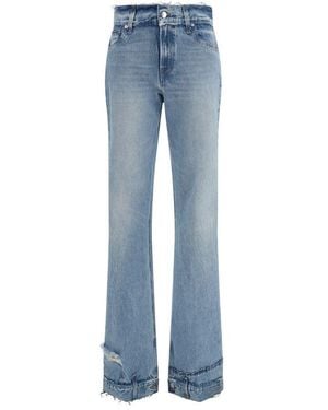 Haikure Blue Cotton Flared Jeans