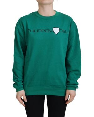 Philippe Model Chic Printed Long Sleeve Sweater - Green