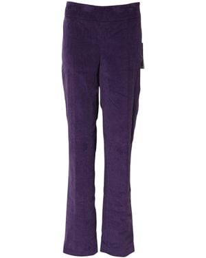 Bencivenga Purple High Waisted Flared Trousers