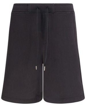 Versace Jeans Couture Black Cotton Bermuda Shorts - Blue