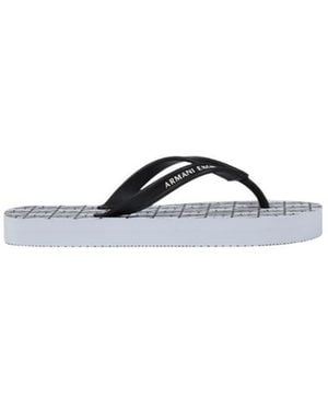 ARMANI EXCHANGE White Rubber Flip - Blue