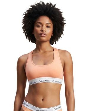 Calvin Klein Orange Cotton Bra - Green