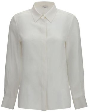 Lardini White Silk Dress Shirt - Gray