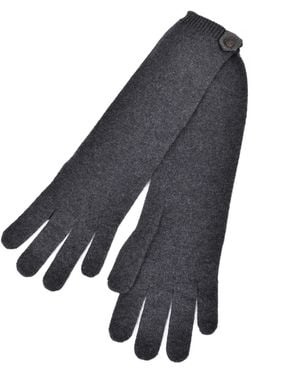 Brunello Cucinelli Black Cashmere Gloves - Grey