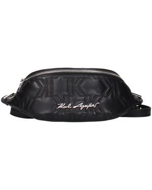 KARL LAGERFELD Black Leather Backpack