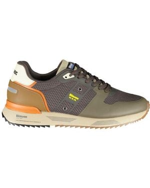 Blauer Sleek Contrast Lace-Up Sneakers - Multicolor