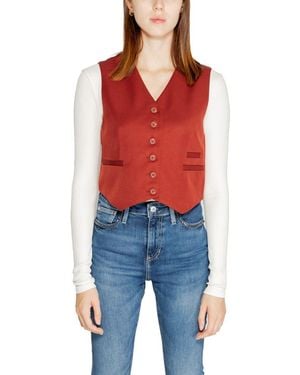 Vero Moda Red Polyester Vest