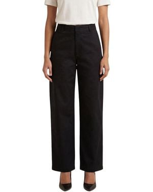 Jacqueline De Yong Black Cotton Casual Pants