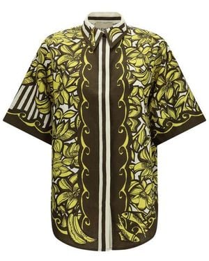 ALÉMAIS Multicolor Hemp Shortsleeve Shirt - Green