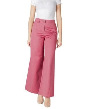 Ichi Pink Cotton Pant