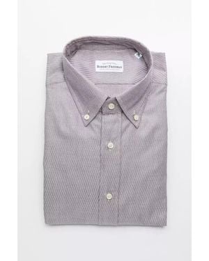 Robert Friedman Cotton Button Down Shirt - Grey