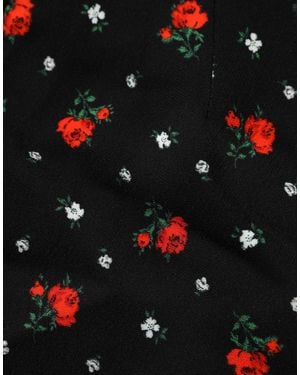 Dolce & Gabbana Black Floral High Rise Hot Trousers Shorts