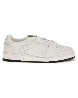 Fendi White Calf Leather Bos Taurus Athletic Trainers