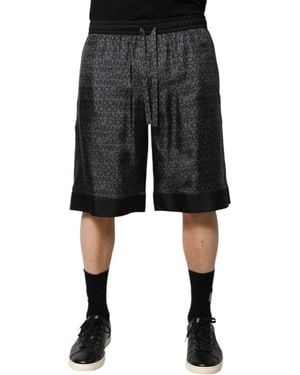 Dolce & Gabbana Logo Print Casual Shorts - Black
