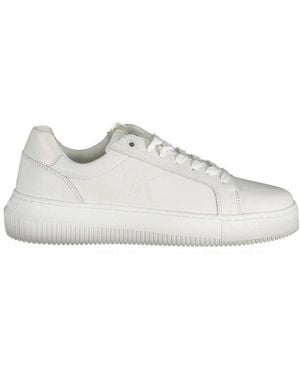 Calvin Klein White Leather Trainer