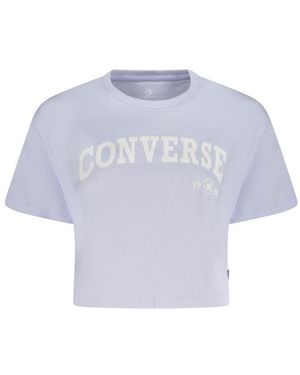 Converse Cropped Tshirt Short Sleeves - Blue