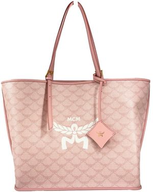 MCM Medium Himmel Shopper Medium Tote Bag - Pink