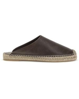Brunello Cucinelli Brown Calf Leather Bos Taurus Espadrilles