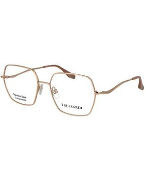 Trussardi Rose Gold Stainless Steel Glasses (frames) - Metallic