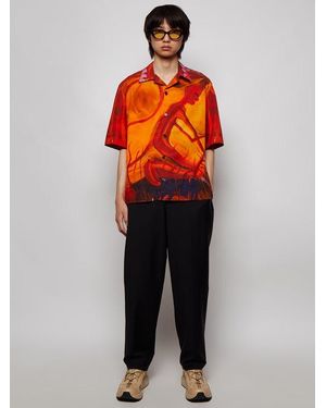 Givenchy Orange Fibers Pattern Shirt